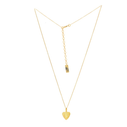 Saint Laurent Metal Heart Pendant Necklace Gold 3 of 4