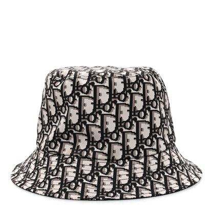 Christian Dior Oblique Reversible Teddy-D Brim Bucket Hat 57 Navy 4 of 13