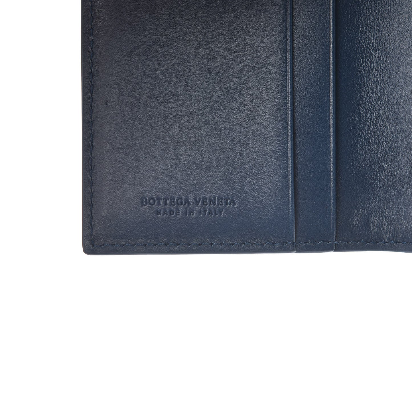 Intrecciato VN Card Case Blue