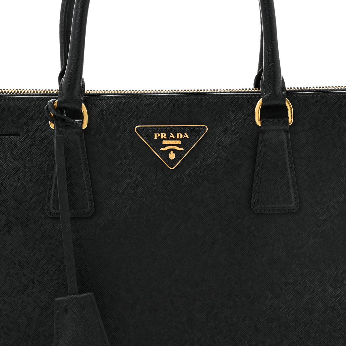 Prada Saffiano Lux Large Galleria Double Zip Tote Black 7 of 13