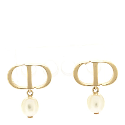 Christian Dior Pearl Petit CD Earrings Gold 1 of 5