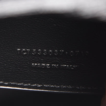 Saint Laurent Crinkled Calfskin Matelasse Monogram Baby Niki Chain Satchel Black 7 of 10