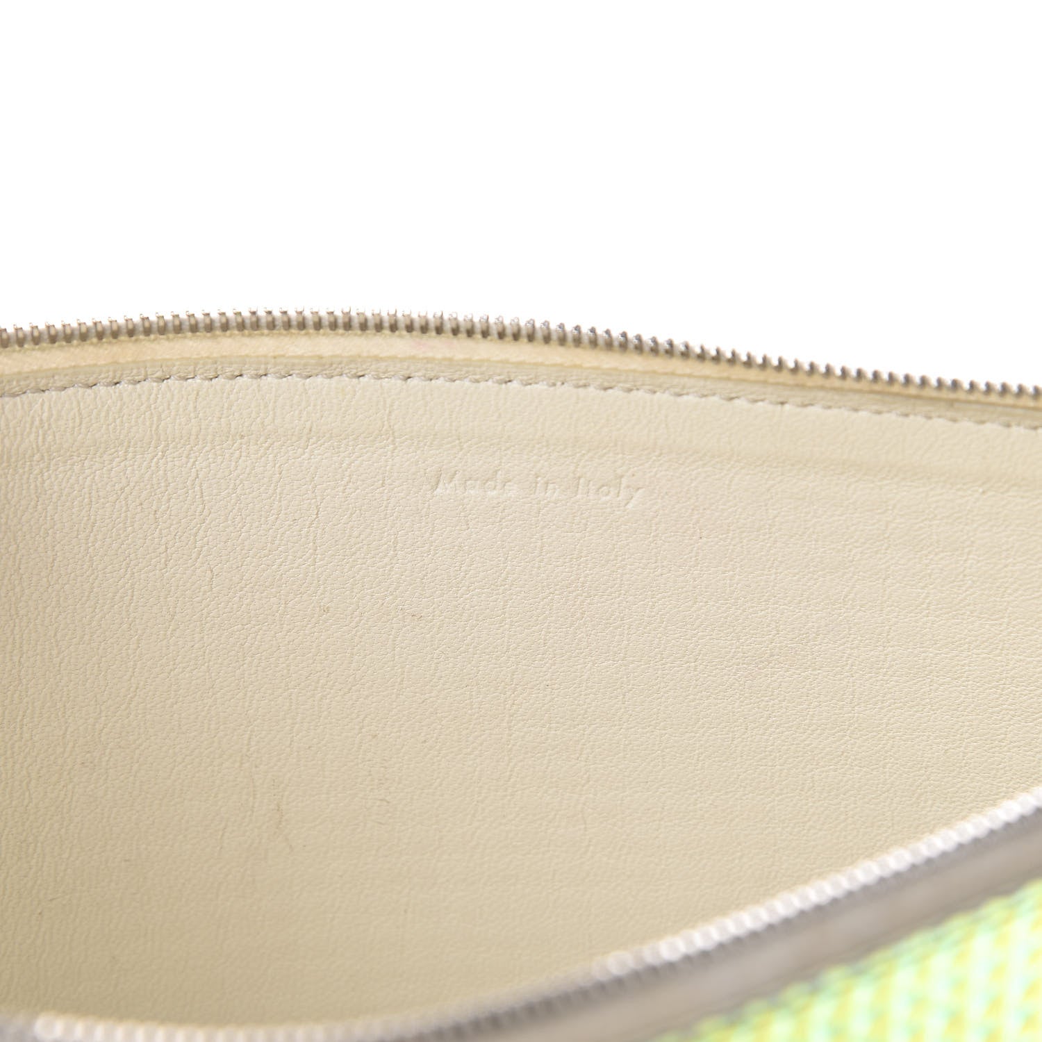 Celine Lambskin Bi-Color Solo Clutch Pouch White 7 of 10