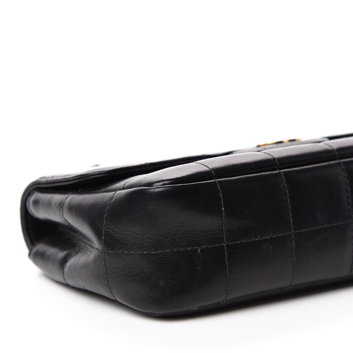 Chanel Lambskin Quilted Mini Chocolate Bar Camellia Flap Black 6 of 11