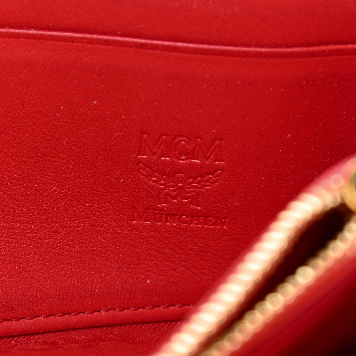 Visetos Studded Zip Around Wristlet Wallet Red