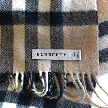 Burberry Cashmere Giant Check Skinny Scarf Archive Beige 5 of 5