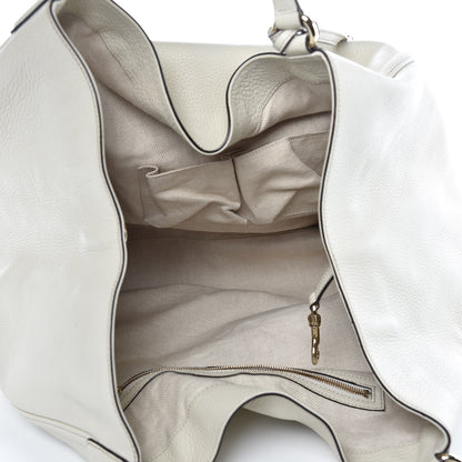 Gucci Pebbled Calfskin Large Soho Shoulder Bag Off White 5 of 10