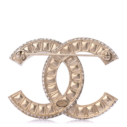 Chanel Baguette Crystal CC Brooch Gold 3 of 7