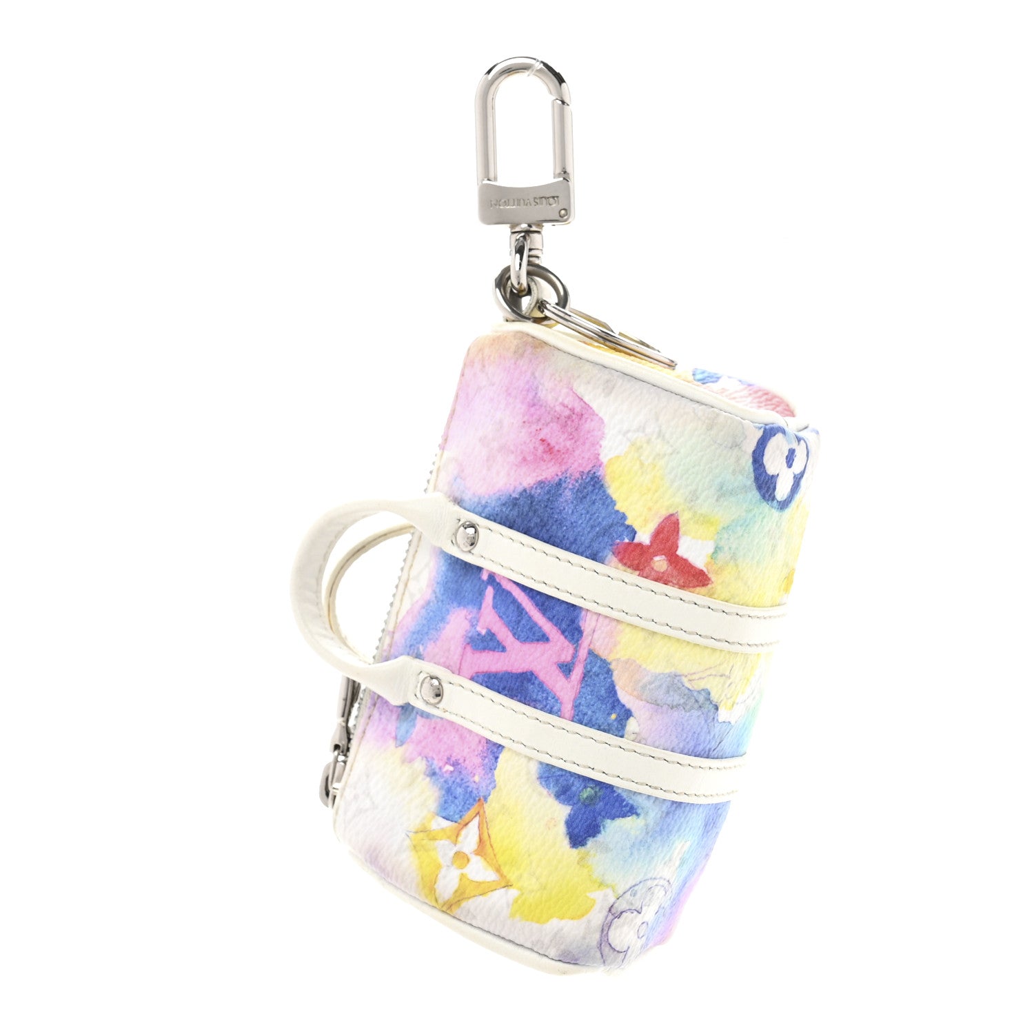Louis Vuitton Monogram Watercolor Mini Keepall Bag Charm Key Holder Multicolor 1 of 6