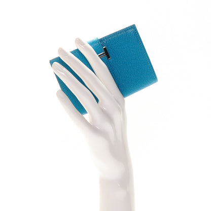 Hermes Chevre Mysore Mini Bearn Wallet Bleu Azteque 2 of 6
