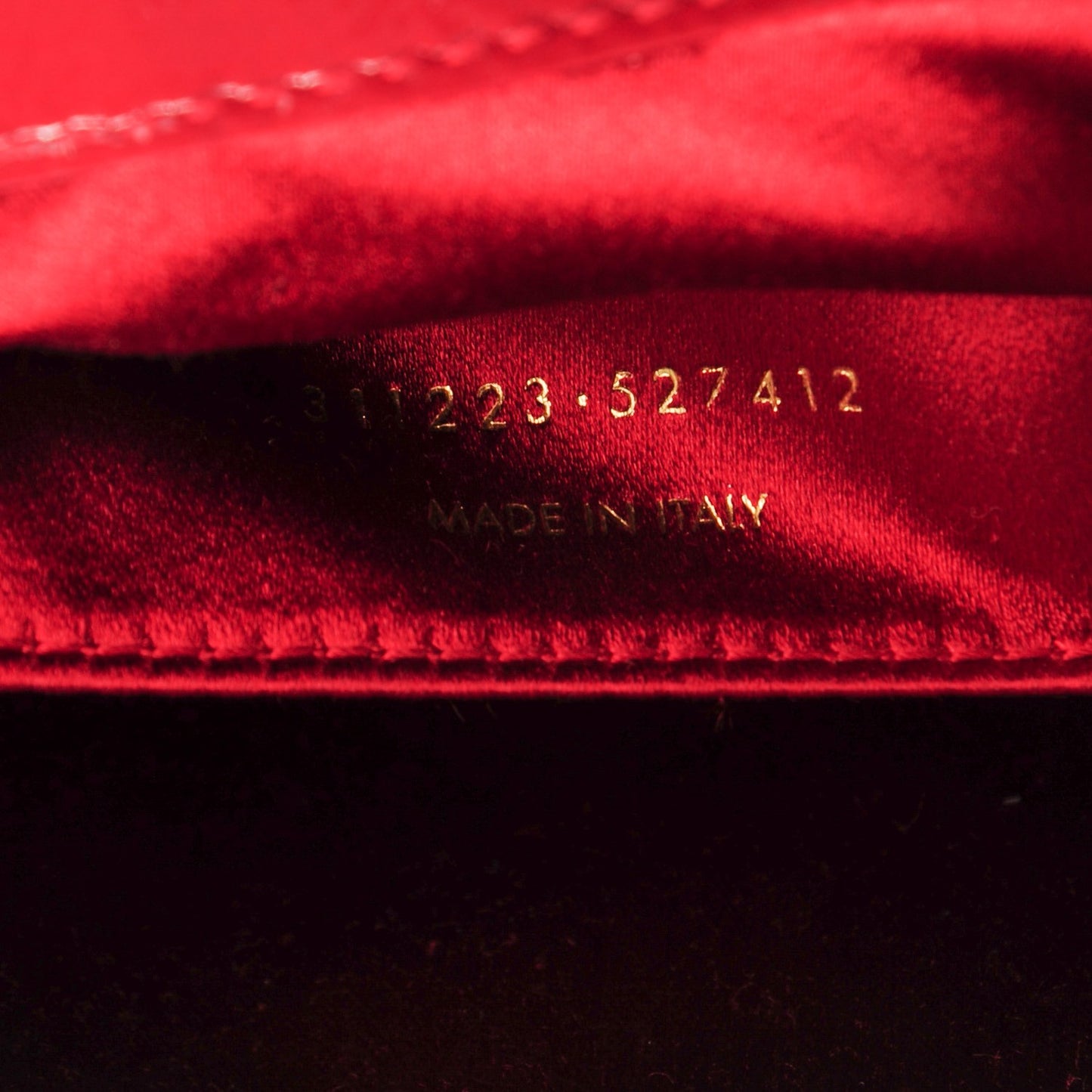 Textured Patent Monogram Large Belle De Jour Clutch Red