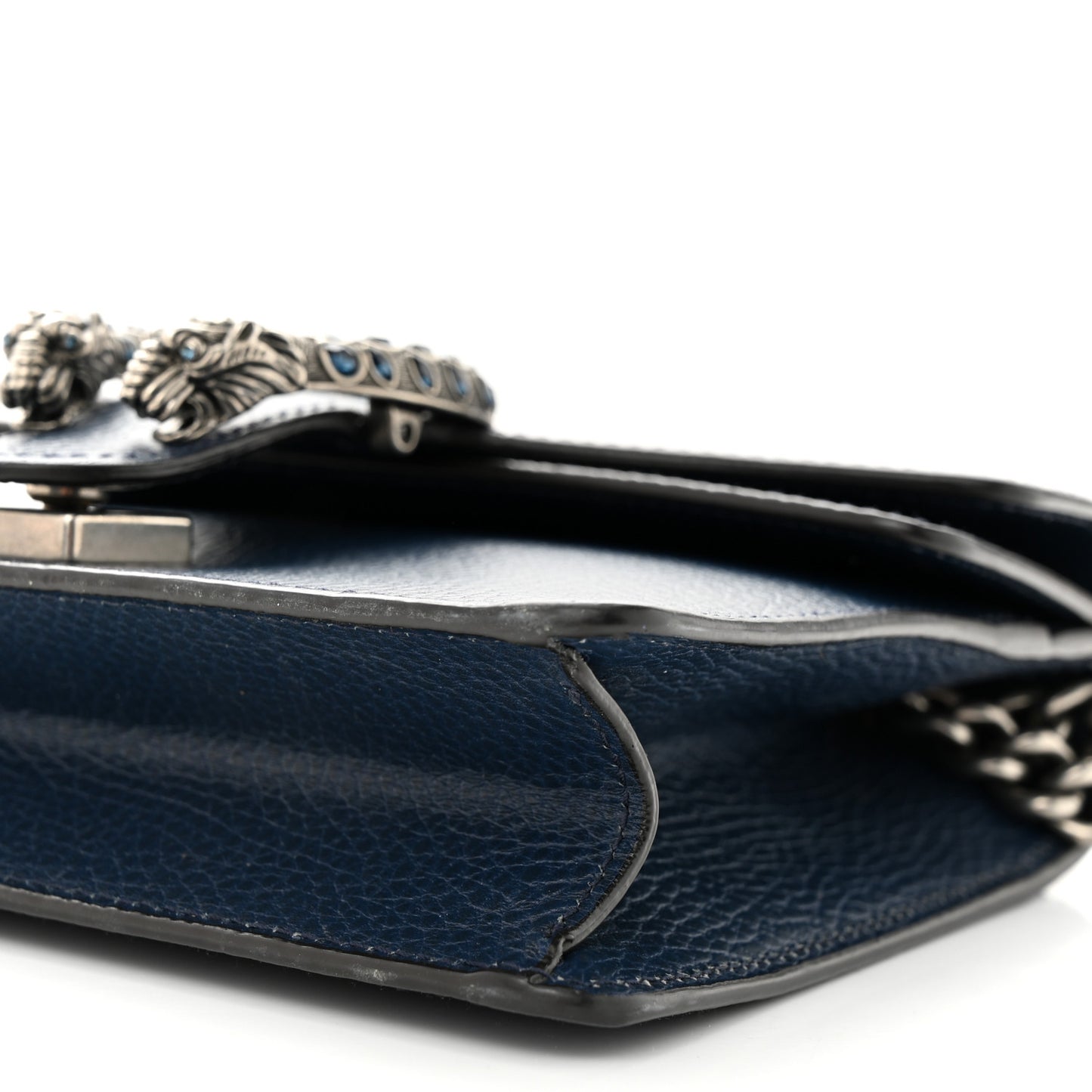 Dollar Calfskin Crystal Mini Dionysus Shoulder Bag Blue Agata Montana Sapphire