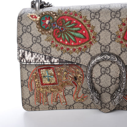 Gucci GG Supreme Monogram Elaphe Elephant Embroidered Small Dionysus Shoulder Bag 11 of 11
