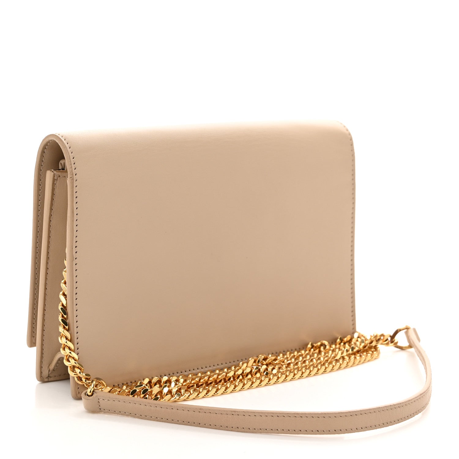 Saint Laurent Smooth Calfskin Classic Monogram Kate Tassel Chain Wallet Nude Powder 3 of 12