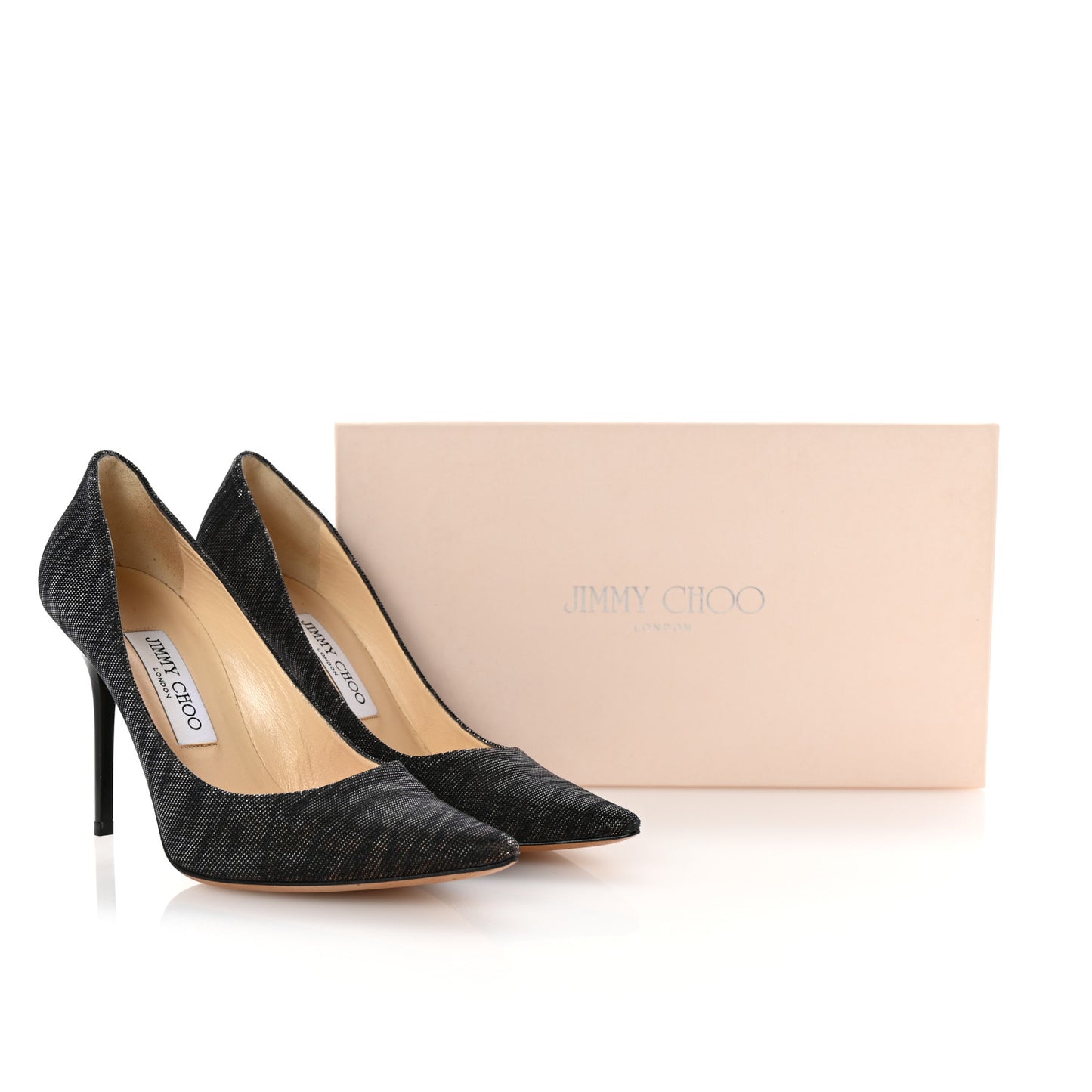 Lame Glitter Zebra Print Abel Pumps 36.5 Black Amber