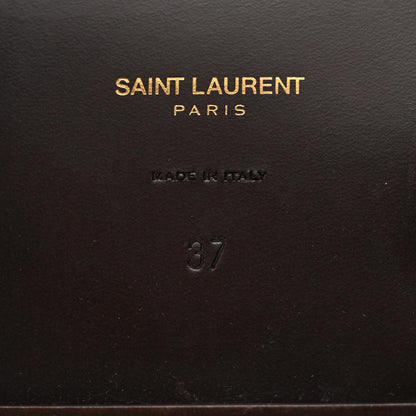 Saint Laurent Suede Culver Flat Sandals 37 Brown 8 of 8