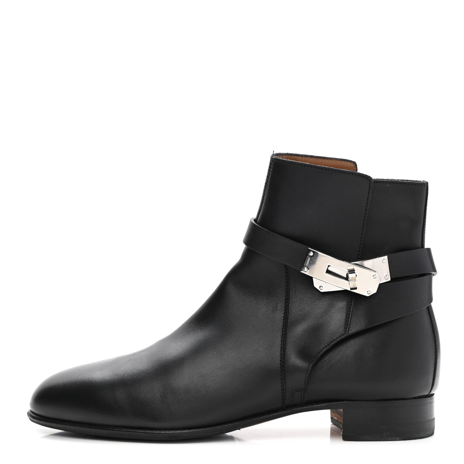 Hermes Calfskin Neo Low Boots 36.5 Black 1 of 13