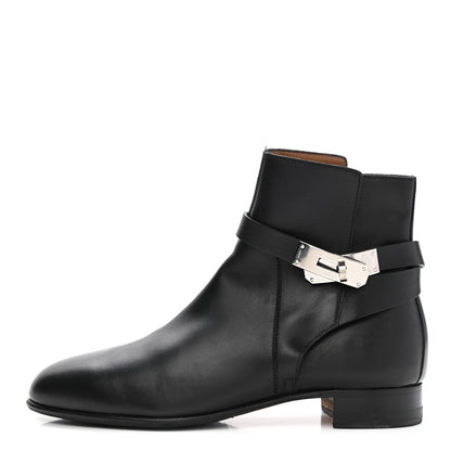 Hermes Calfskin Neo Low Boots 36.5 Black 1 of 13