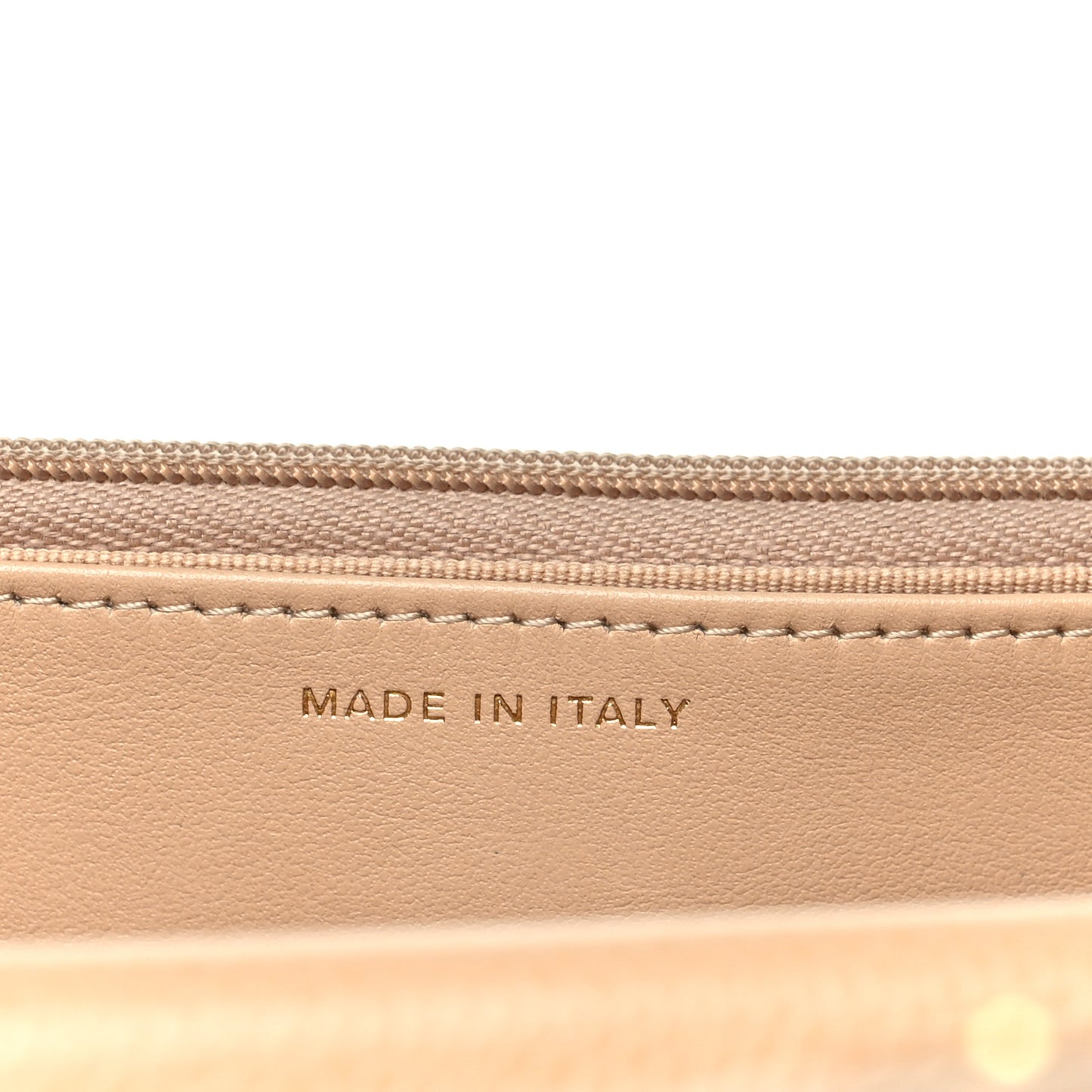 Caviar Quilted Wallet On Chain WOC Beige