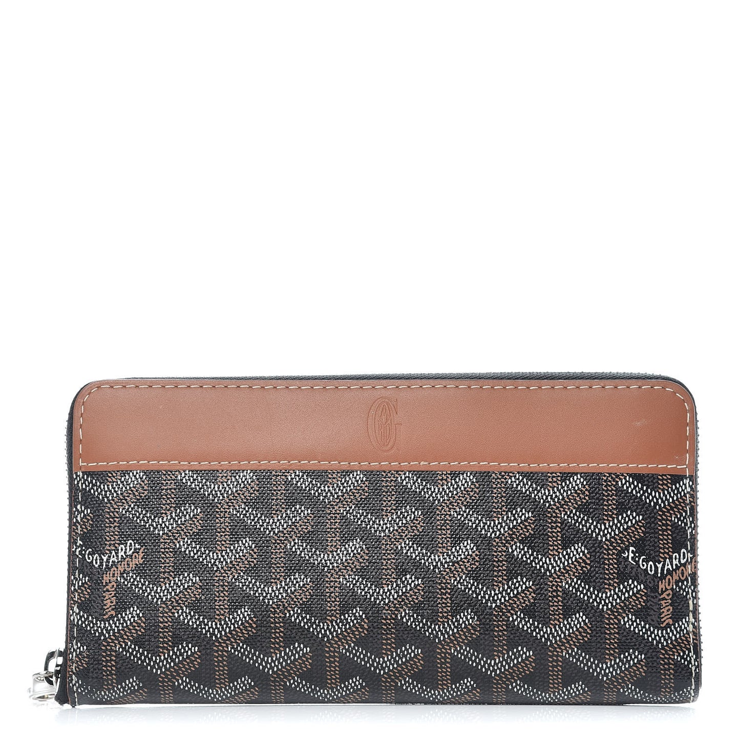 Goyardine Matignon Zip Around GM Wallet Black Gold