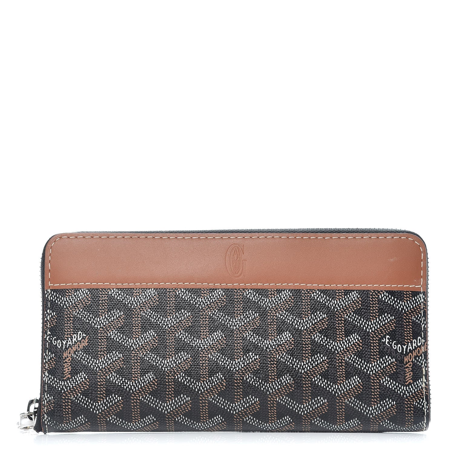 Goyard Goyardine Matignon Zip Around GM Wallet Black Gold 1 of 12