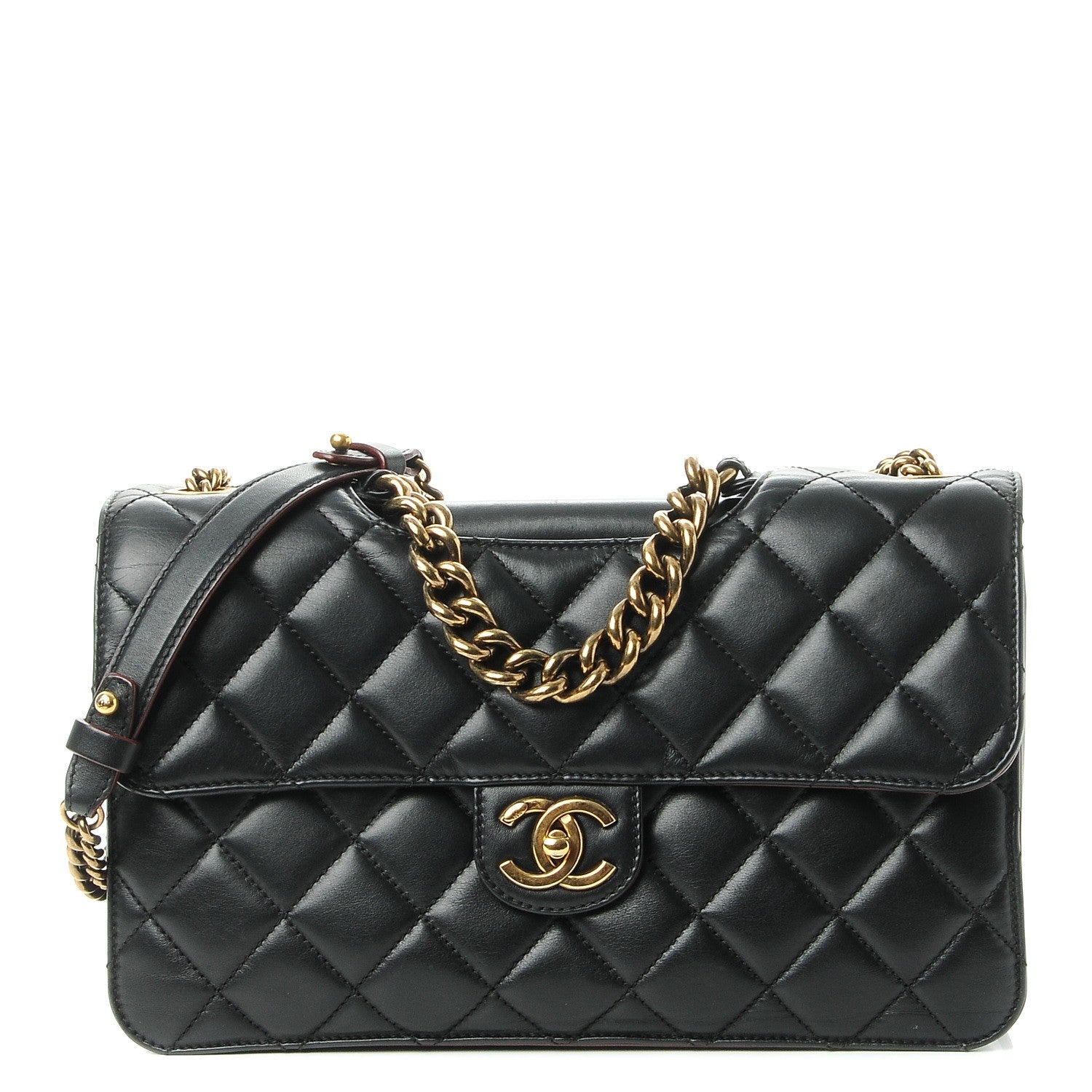 Chanel Calfskin Quilted Large Perfect Edge Flap Black 1 of 7