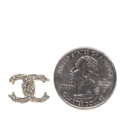 Chanel Crystal CC Earrings Gold 2 of 4