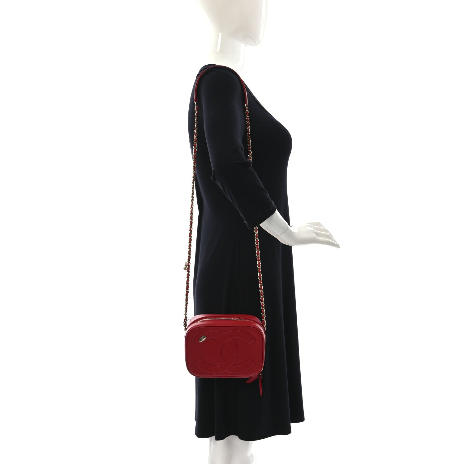 Chanel Lambskin CC Mania Camera Case Red 2 of 10