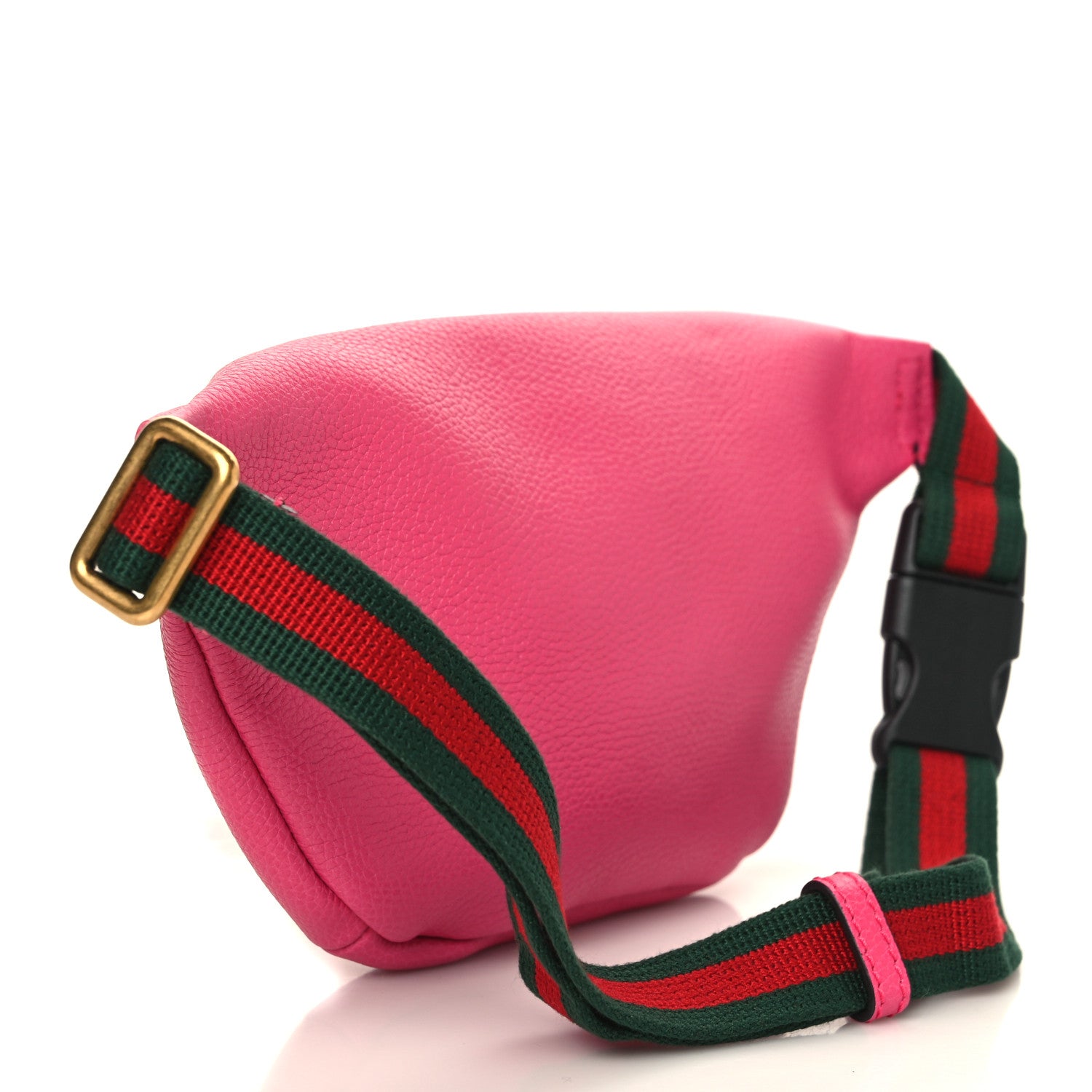 Gucci Grained Calfskin Small Logo Belt Bag Box Pink Green 3 of 9