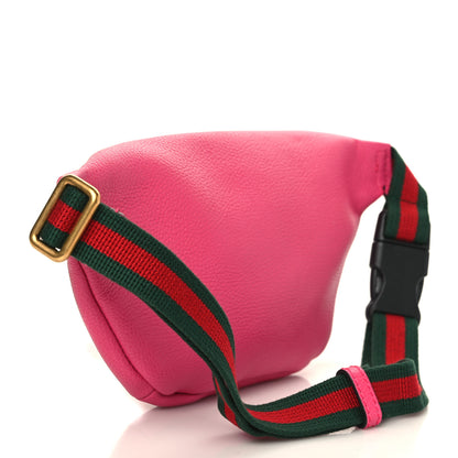 Gucci Grained Calfskin Small Logo Belt Bag Box Pink Green 3 of 9