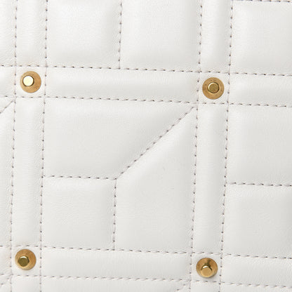Gucci Calfskin Matelasse Studded Medium GG Marmont Shoulder Bag White 11 of 12