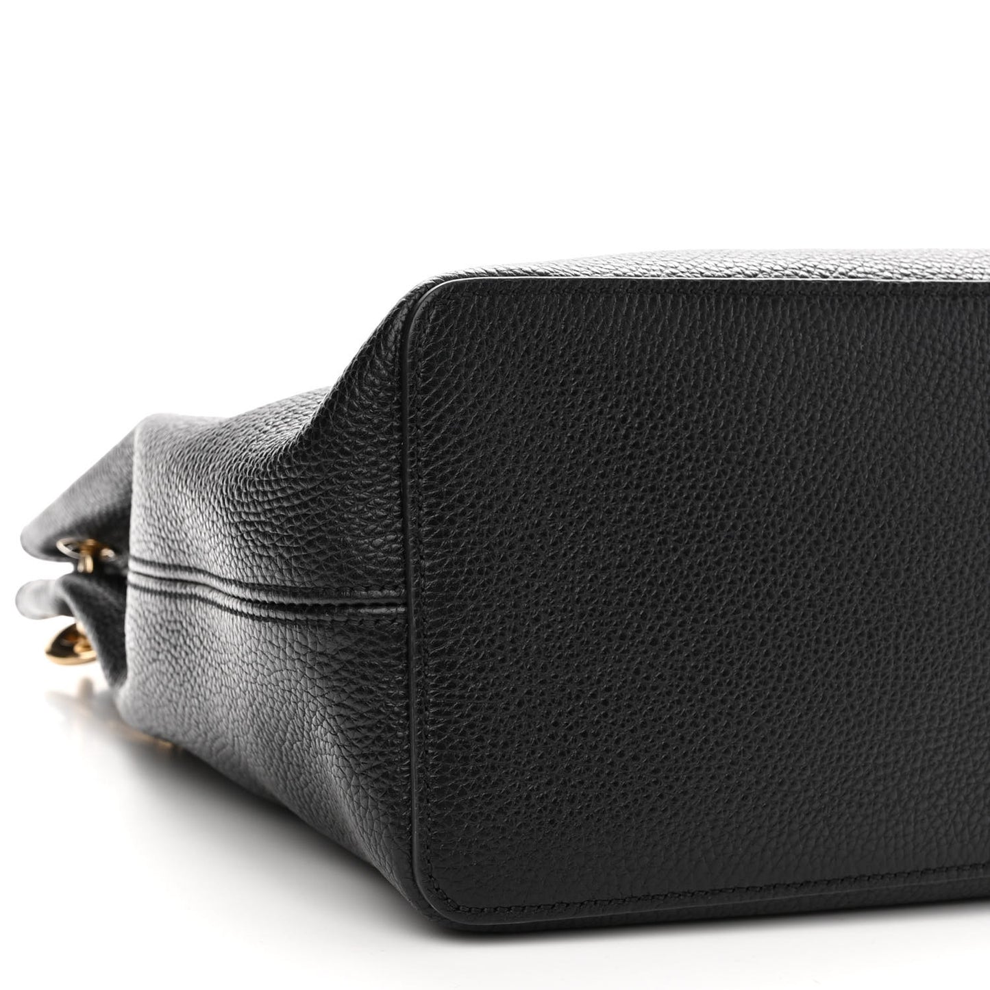 Pebbled Calfskin Large Soho Hobo Black