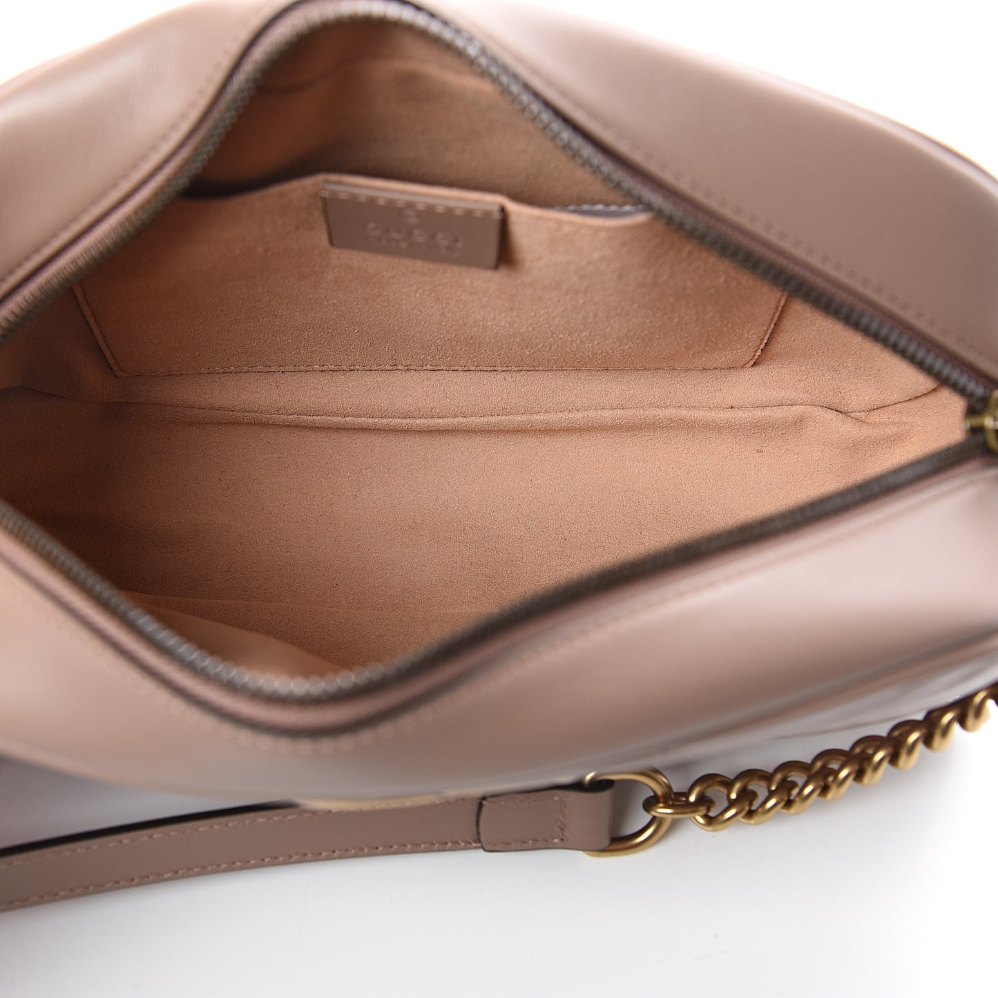 Calfskin Matelasse Small GG Marmont Chain Shoulder Bag Porcelain Rose