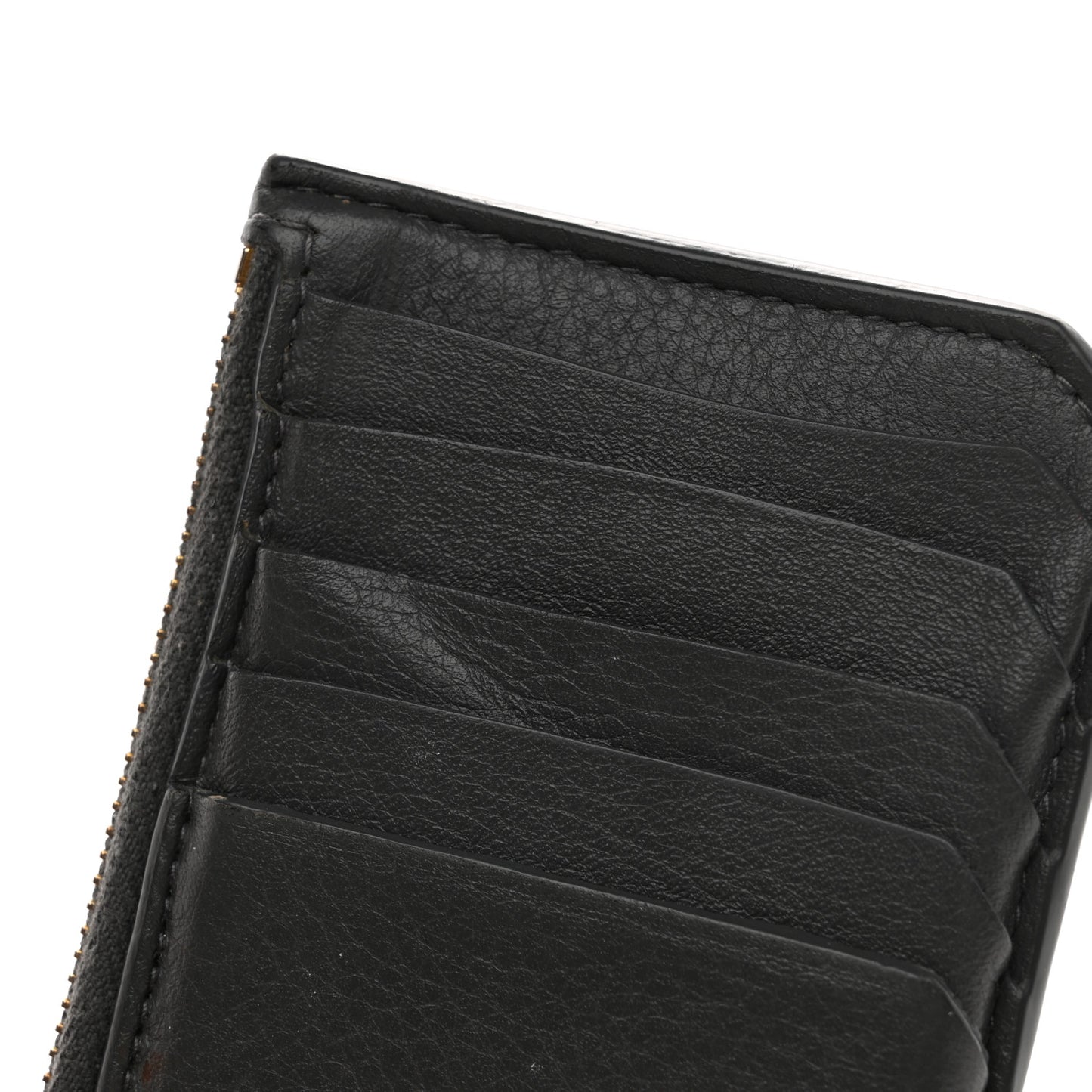 Grained Calfskin Monogram 5 Fragments Zip Pouch Card Holder Storm
