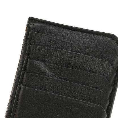 Saint Laurent Grained Calfskin Monogram 5 Fragments Zip Pouch Card Holder Storm 7 of 8