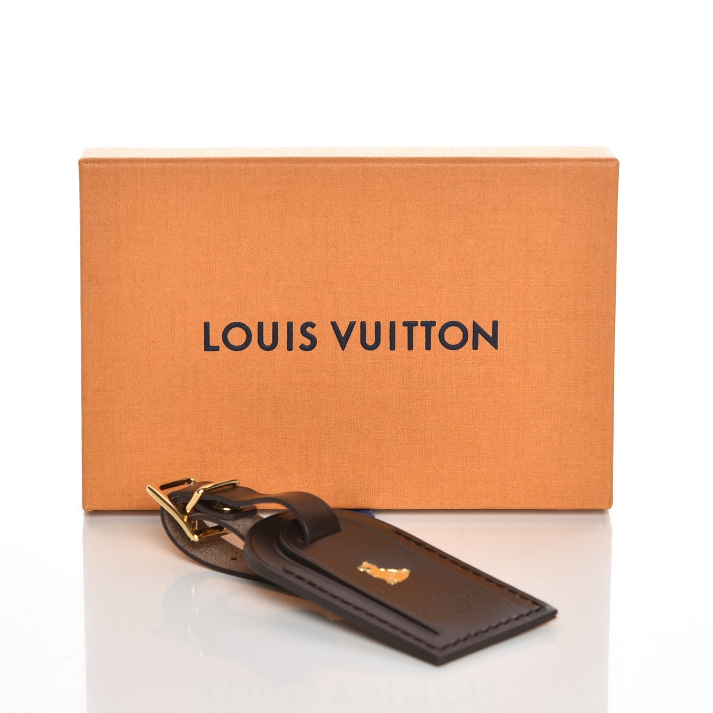 Calfskin Luggage Tag Ebene