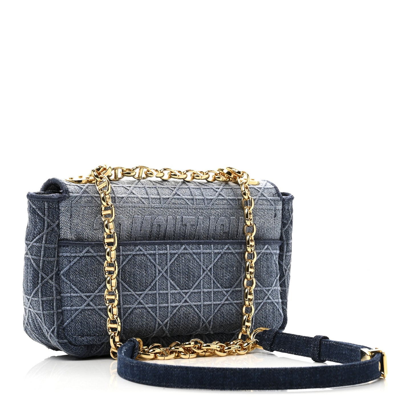 Denim Cannage Small Caro Bag Blue