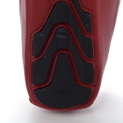 Gucci Calfskin Web Mens Driver Loafers 7 Red 9 of 11