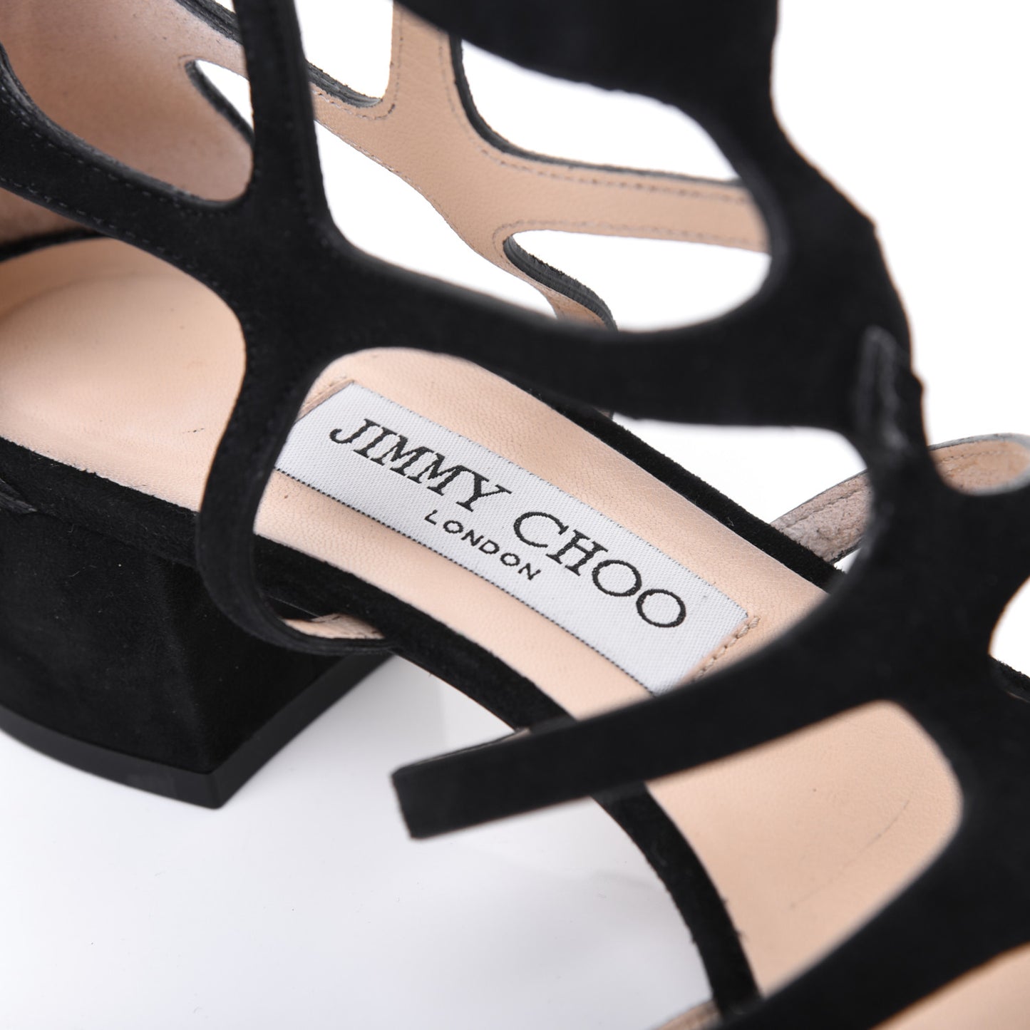 Suede Ren 35 Sandals 38 Black