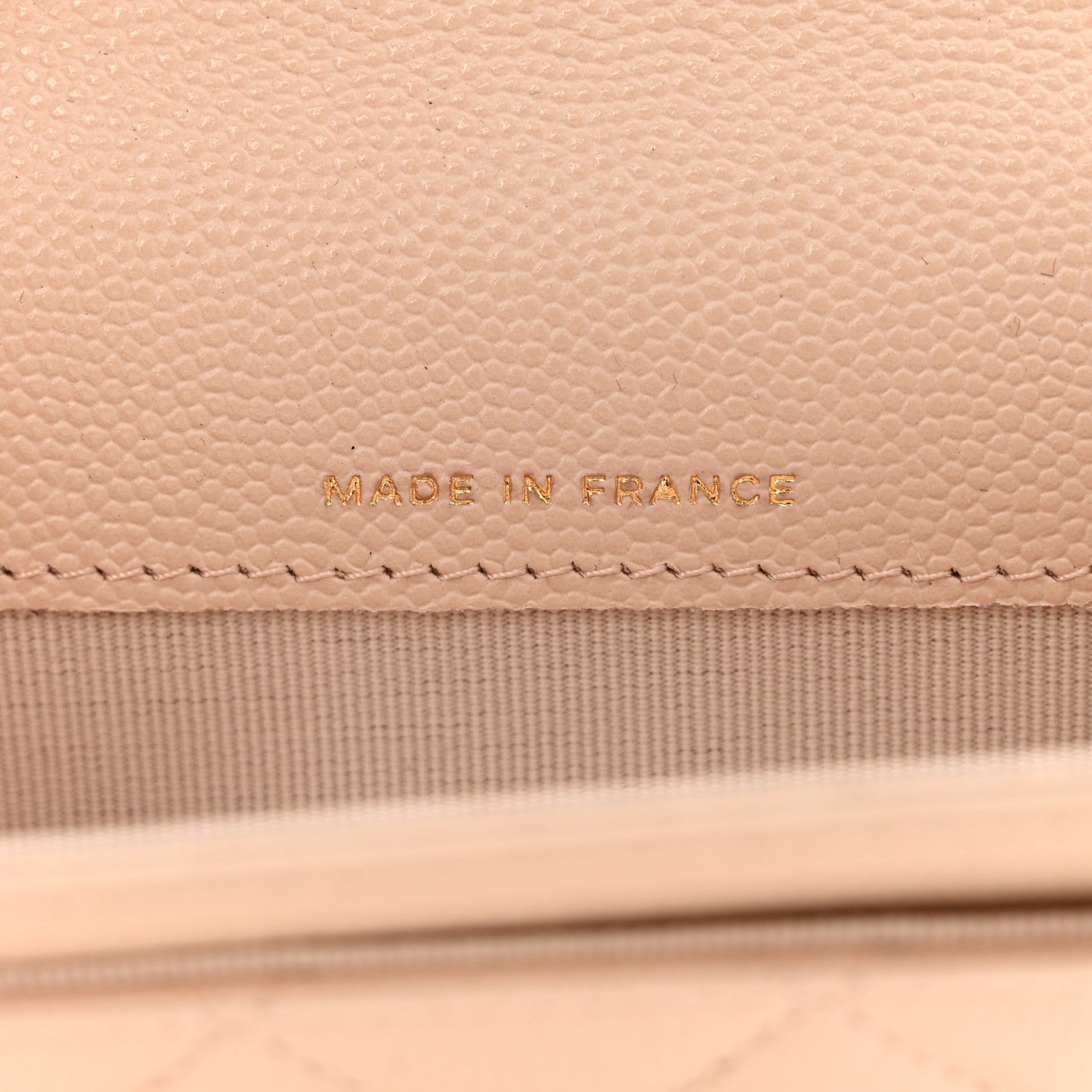 Chanel Caviar Quilted Flap Card Holder Wallet Light Beige 7 of 9