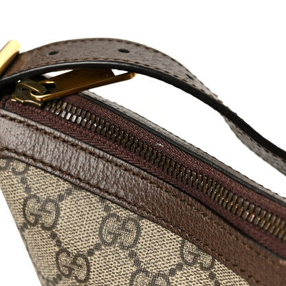 Gucci GG Supreme Monogram Web Small Ophidia Half Moon Hobo Brown 10 of 13