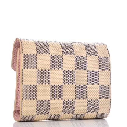 Louis Vuitton Damier Azur Victorine Wallet Rose Ballerine 3 of 10