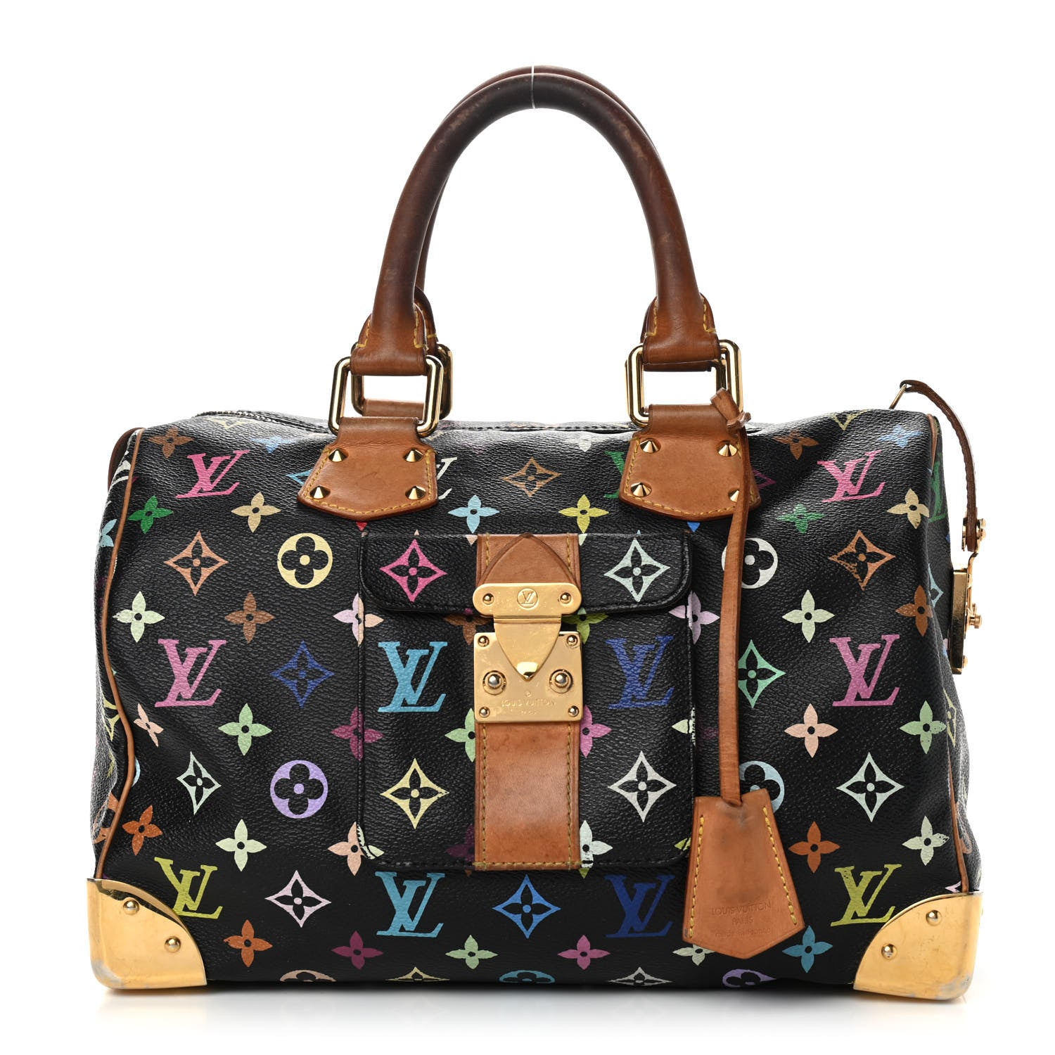 Louis Vuitton Monogram Multicolor Speedy 30 Black 1 of 15