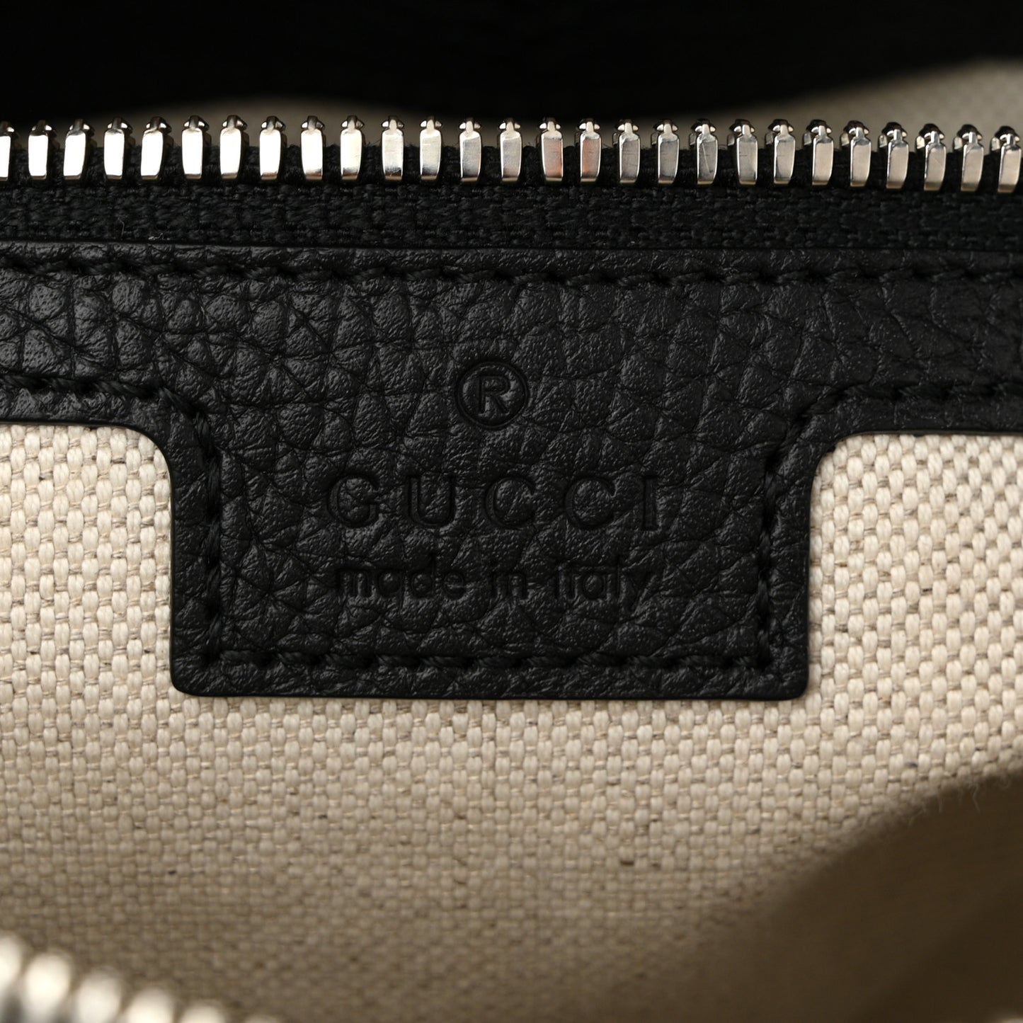 Piuma Calfskin Jumbo GG Embossed Medium Messenger Bag Black