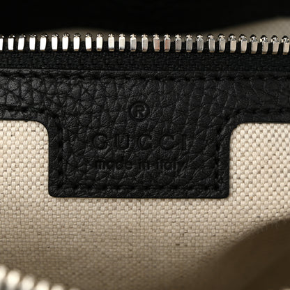 Gucci Piuma Calfskin Jumbo GG Embossed Medium Messenger Bag Black 6 of 10