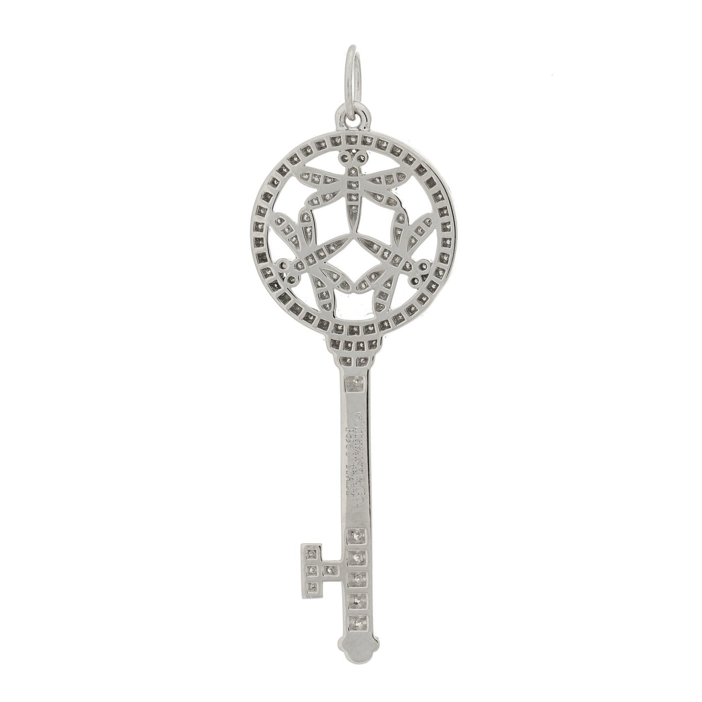 Platinum Diamond .28ctw Dragonfly Key Pendant