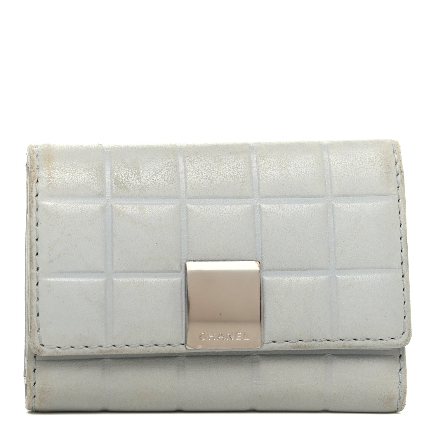 Chanel Lambskin Chocolate Bar 6 Key Holder Light Blue 1 of 9