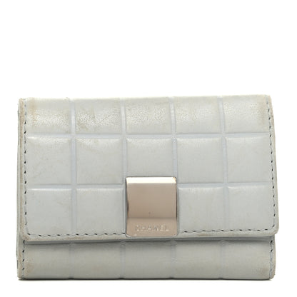 Chanel Lambskin Chocolate Bar 6 Key Holder Light Blue 1 of 9