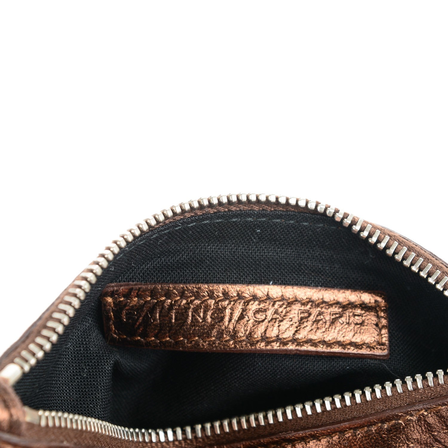 Balenciaga Metallic Agneau Silver Hardware M Porte-Monnaie Coin Purse Sparkle Bronze 6 of 7