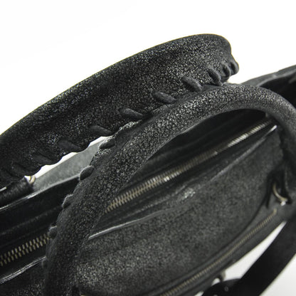 Balenciaga Metallic Craquele Calfskin Classic Hardware City Black 5 of 10